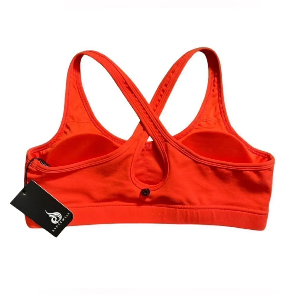 Ryder wear sports bra tangerine orange high impact size large